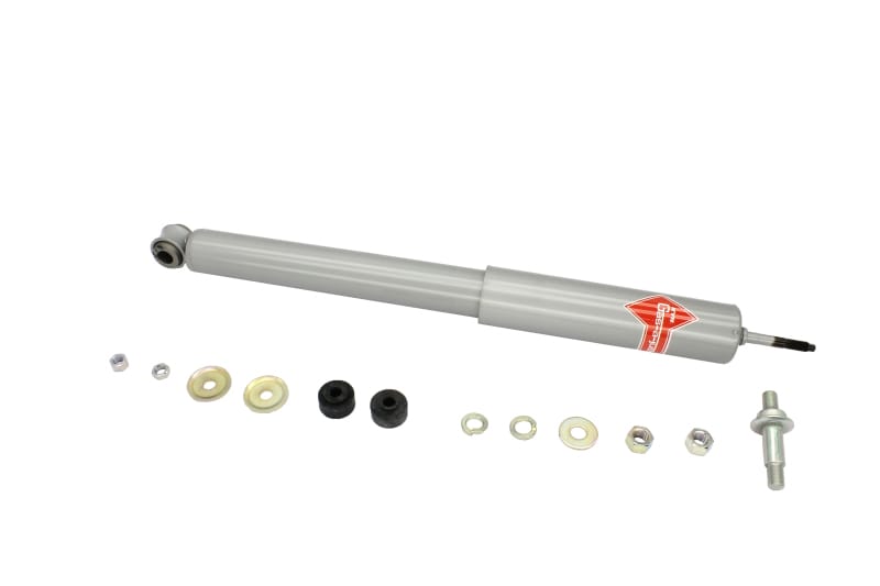 KYB — The KYB Gas-a-just monotube shock absorber has additional performance advantages over the traditional twin-tube design: It can instantly, automatically adjust to your performance needs and never experiences fade due to aeration. The KYB Gas-a-just has two separate working chambers: An air-free hydraulic piston and valve area for responsiveness and control, and a second high-pressure nitrogen gas area with a floating piston that provides a comfortable ride during normal driving and adds instant p
High Pressure Monotube Gas Shock for Cars and Trucks
