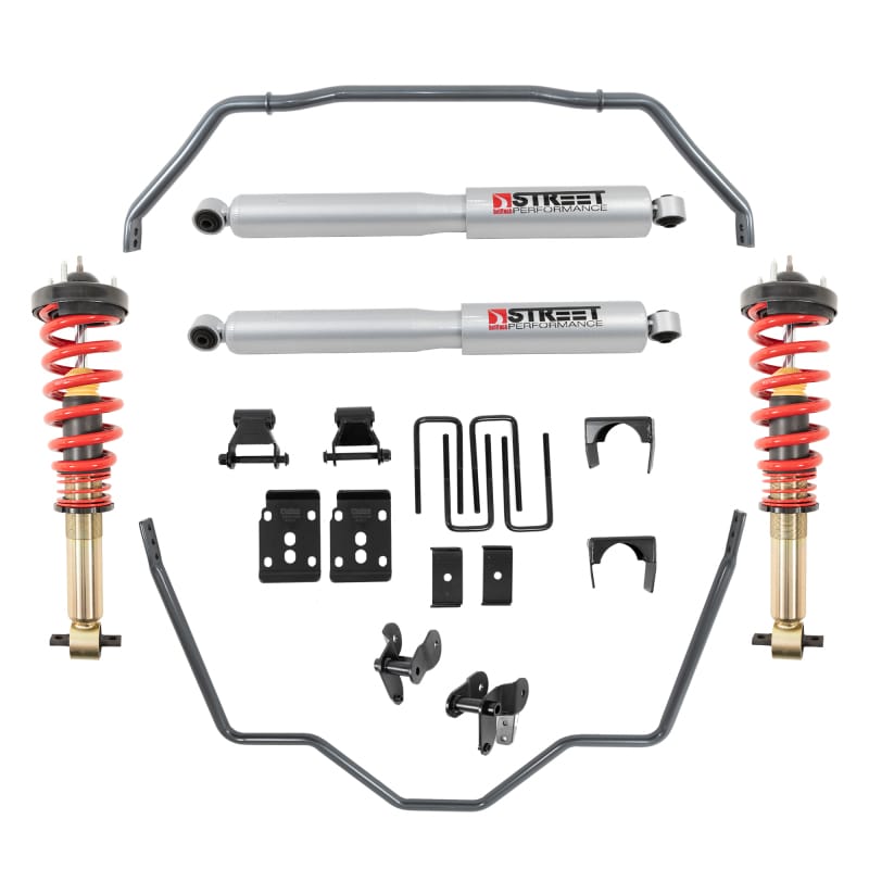 Belltech — PERFORMANCE HANDLING KIT W/ HEIGHT ADJUSTABLE COILOVERS & SWAY BAR SET - 1054HK
Complete Kit Inc. Height Adjustable Front Coilovers & Anti-Swaybar Set