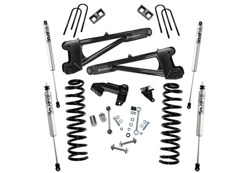 Superlift — 4" Lift Kit w/ FOX Shocks - 08-10 F250/350 4WD Diesel w/ Replacement Radius Arms
4in. Lift Kit w/FOX Shocks-08-10 F250/350 4WD Diesel w/Replacement Radius Arms