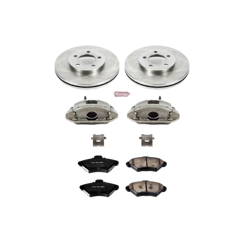 PowerStop — OE Stock Replacement Low-Dust Ceramic Brake Pad, Rotor and Caliper Kit