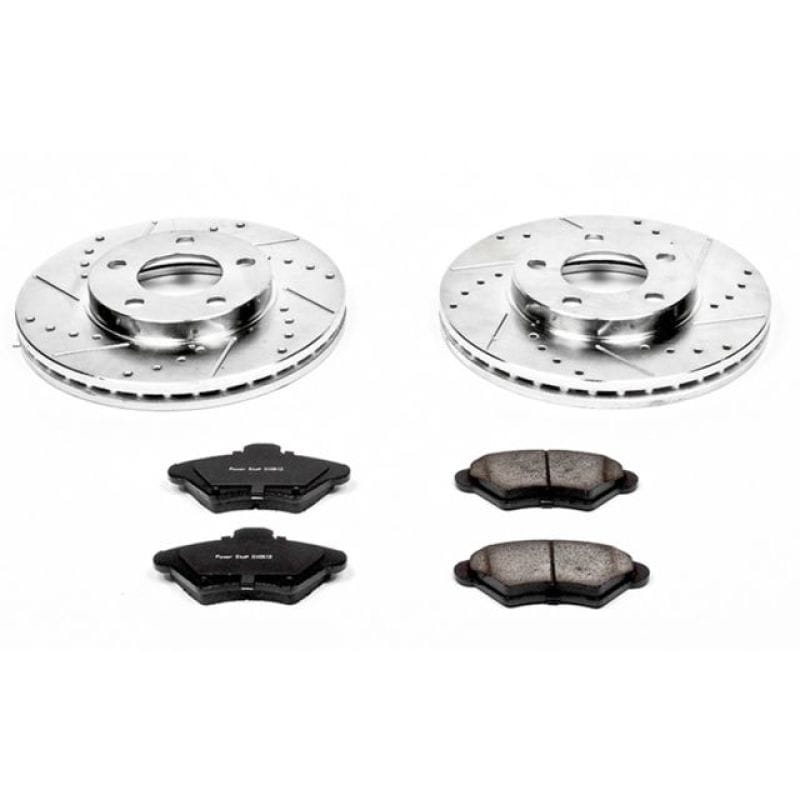 PowerStop — Z23 Daily Driver Carbon-Fiber Ceramic Brake Pad and Drilled & Slotted Rotor Kit
