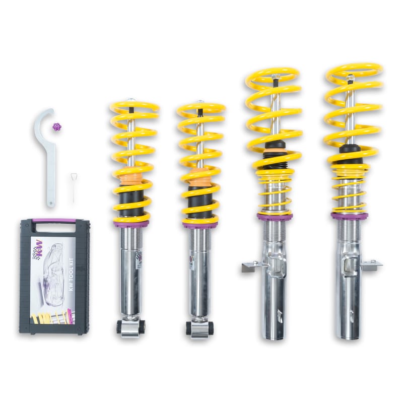 KW — Height adjustable stainless steel coilovers with adjustable rebound damping
KW COILOVER KIT V2 - 1522000Z
