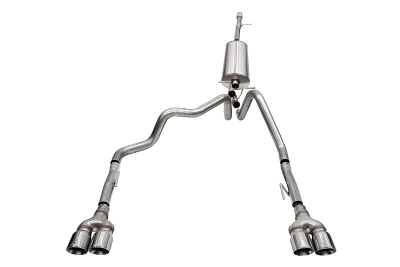 CORSA Performance — 3.0in.-2.5in. Cat-Back Dual Rear Exit Exhaust System with Twin 4.0in. Polished P