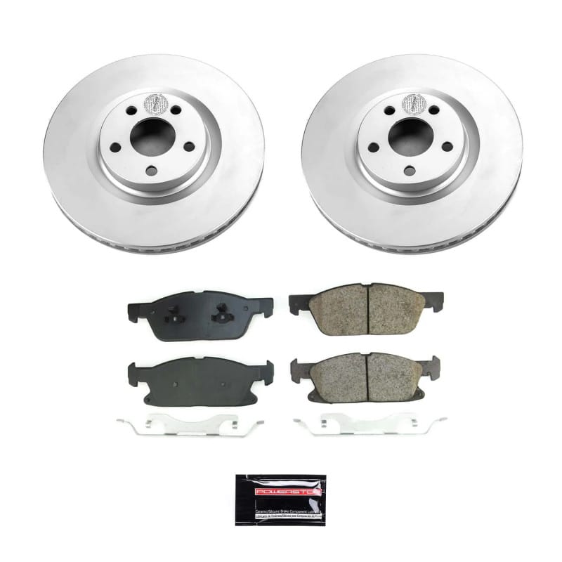 PowerStop — Genuine Geomet Coated Rotor and Low-Dust Ceramic Brake Pad Kit