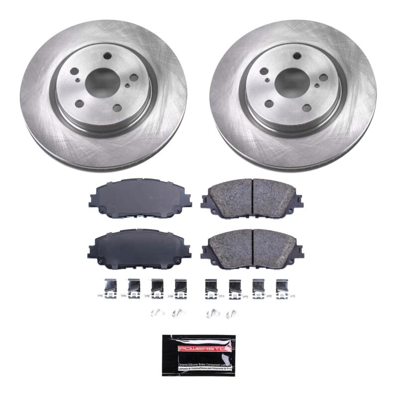 PowerStop — Semi-Coated Rotor and Low-Dust Ceramic Brake Pad Kit