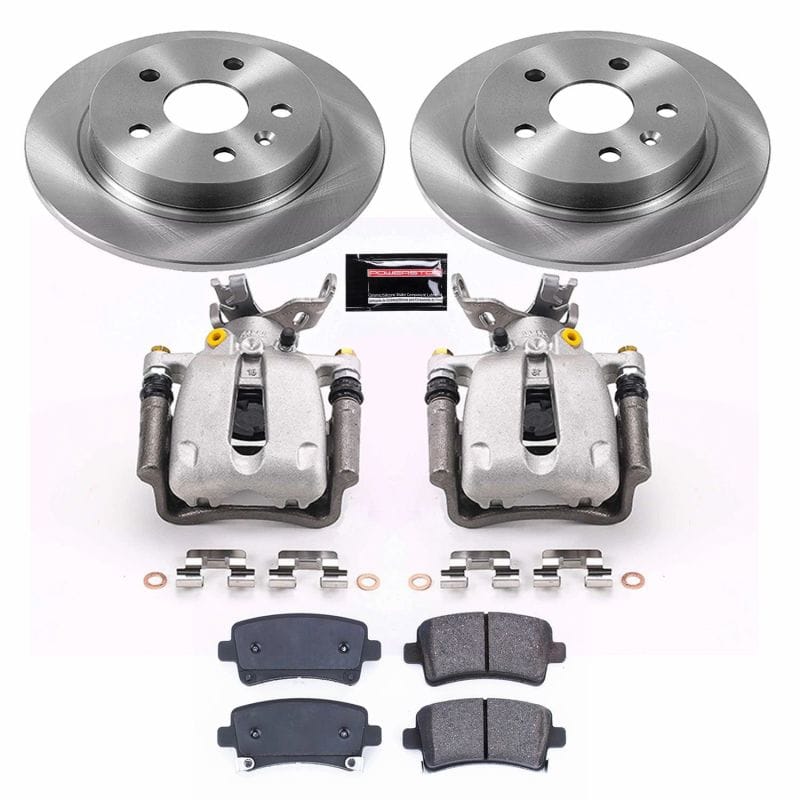 PowerStop — OE Stock Replacement Low-Dust Ceramic Brake Pad, Rotor and Caliper Kit