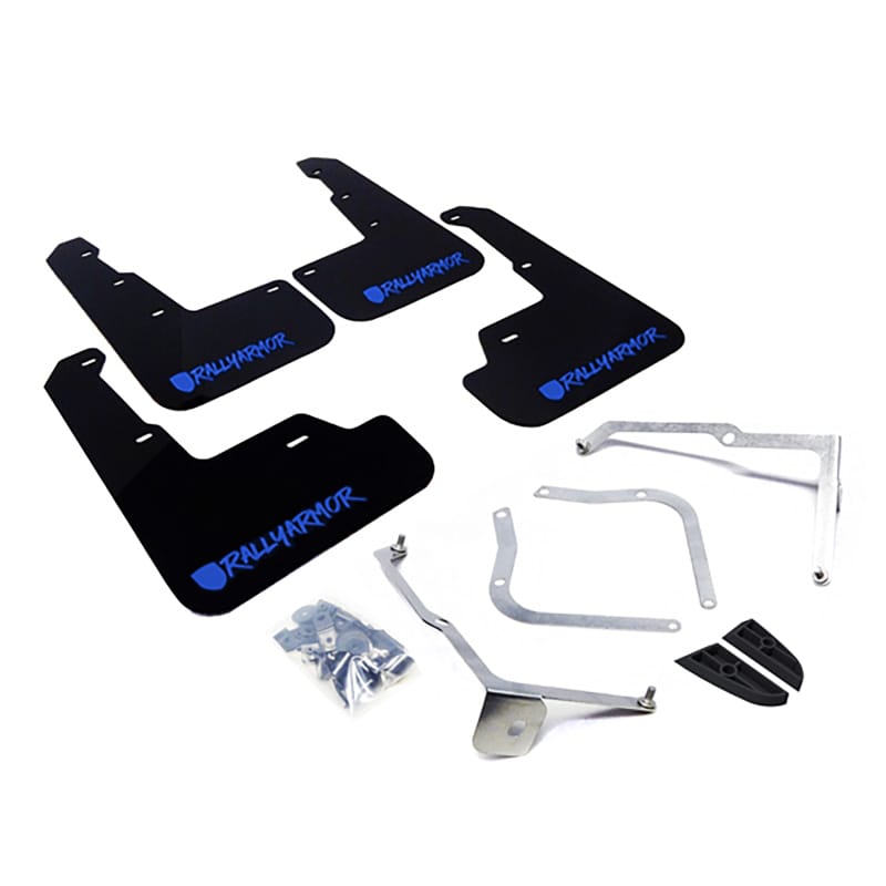 Rally Armor — Black Mud Flap/Altered Font Blue Logo