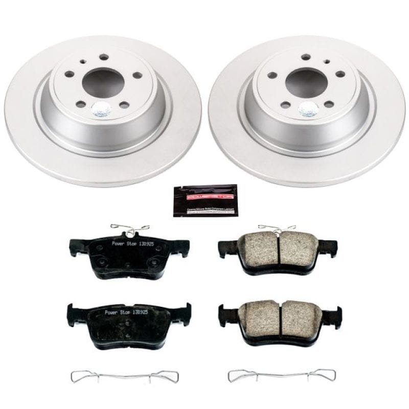 PowerStop — Genuine Geomet Coated Rotor and Low-Dust Ceramic Brake Pad Kit
