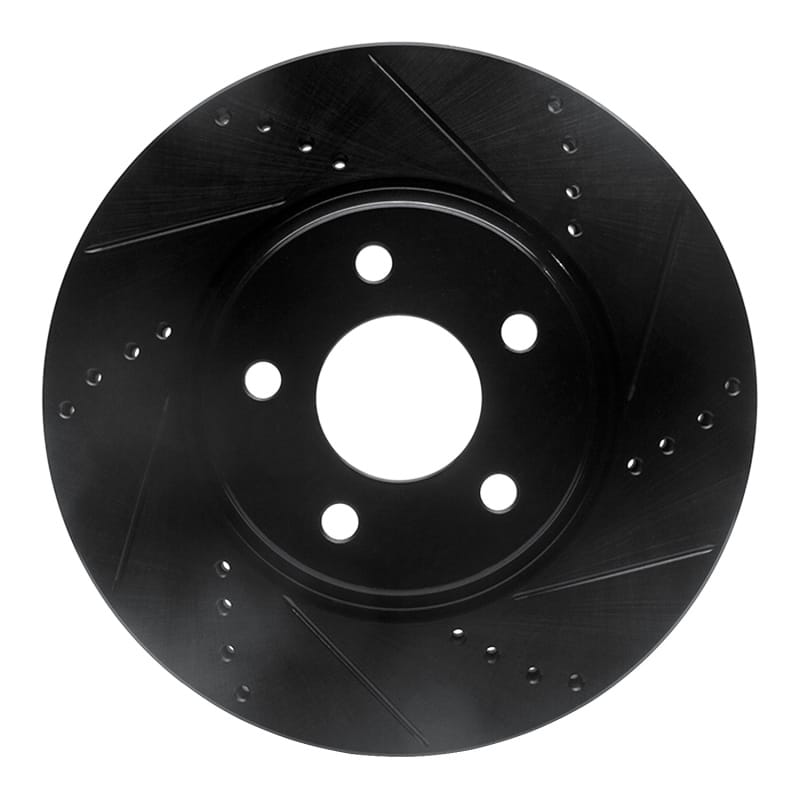 R1 Concepts — R1 Concepts Brake Rotor Drilled and Slotted Black