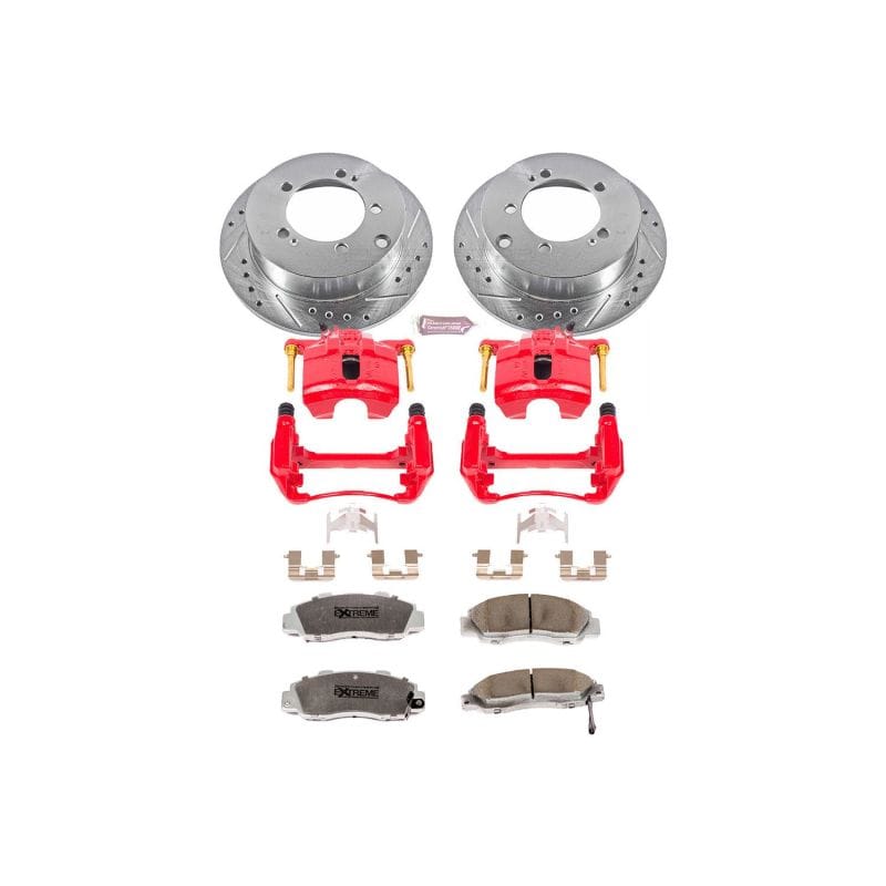 PowerStop — Z26 Street Performance Ceramic Brake Pad, Drilled Slotted Rotor, and Caliper Kit