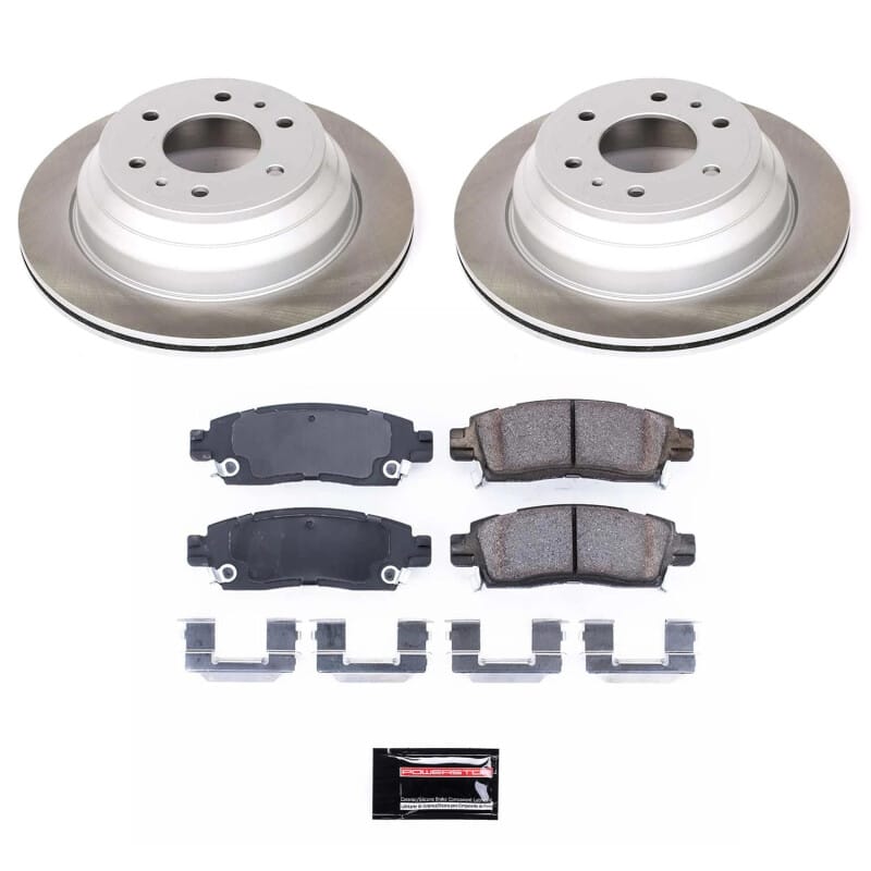PowerStop — Semi-Coated Rotor and Low-Dust Ceramic Brake Pad Kit