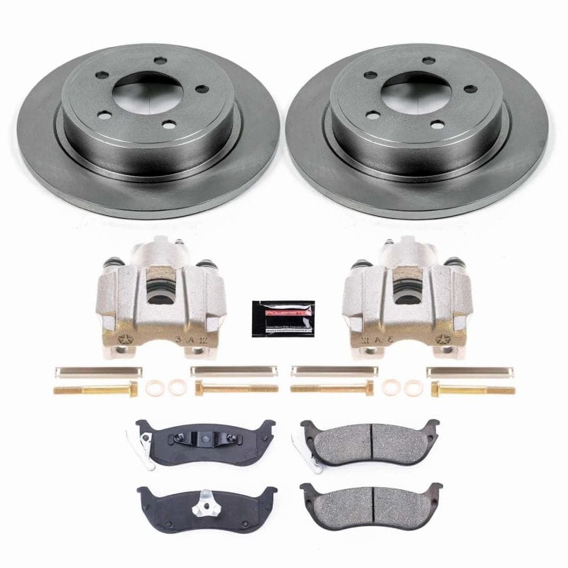 PowerStop — OE Stock Replacement Low-Dust Ceramic Brake Pad, Rotor and Caliper Kit