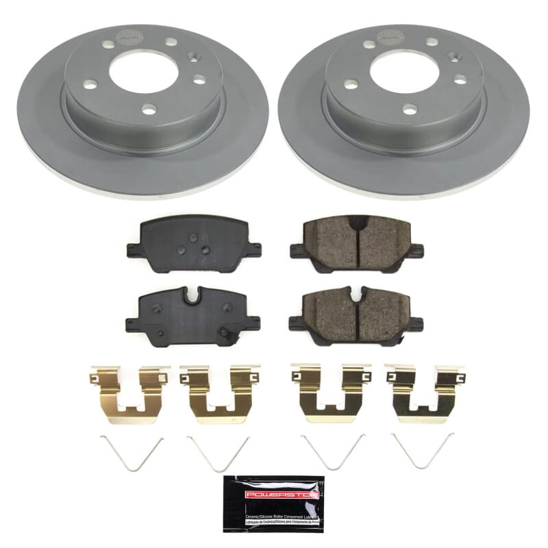 PowerStop — Genuine Geomet Coated Rotor and Low-Dust Ceramic Brake Pad Kit