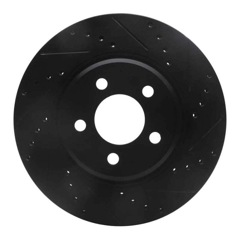 R1 Concepts — R1 Concepts Brake Rotor Drilled and Slotted Black