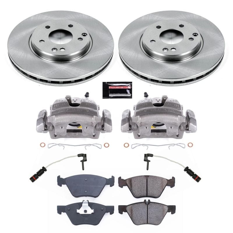 PowerStop — OE Stock Replacement Low-Dust Ceramic Brake Pad, Rotor and Caliper Kit