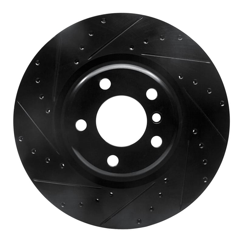 R1 Concepts — R1 Concepts Brake Rotor Drilled and Slotted Black