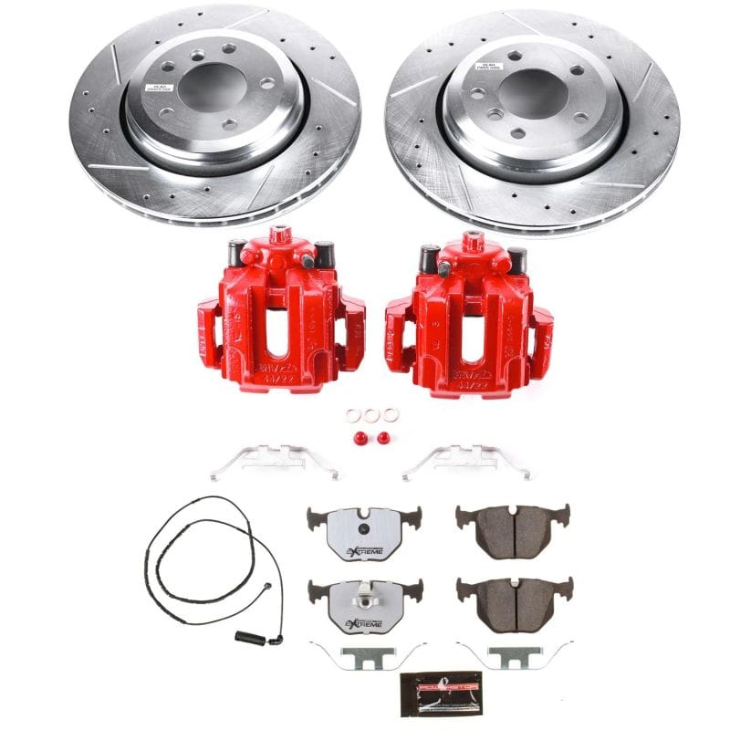 PowerStop — Z26 Street Performance Ceramic Brake Pad, Drilled Slotted Rotor, and Caliper Kit