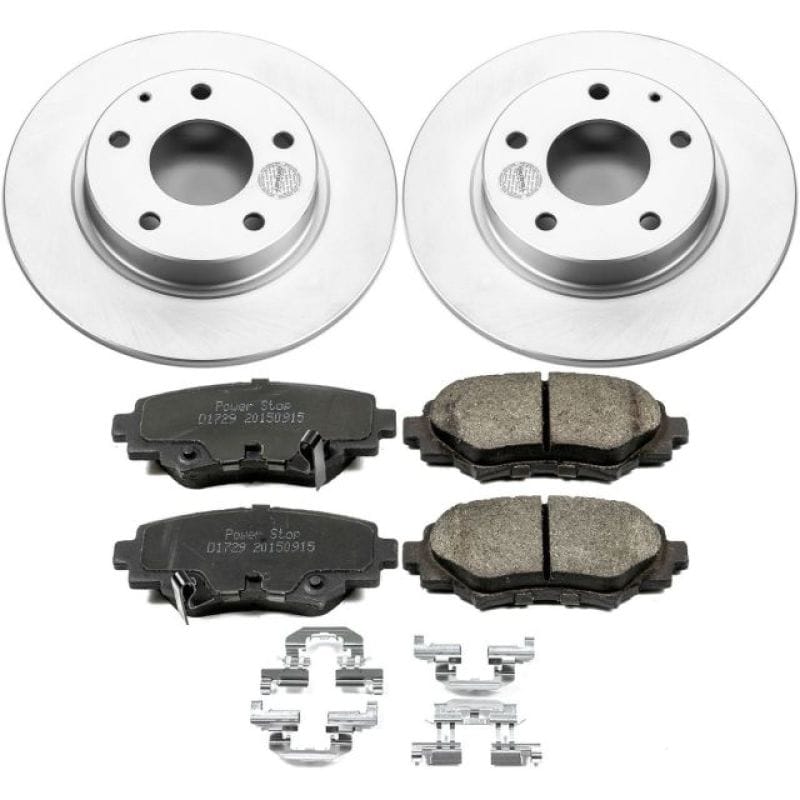 PowerStop — Genuine Geomet Coated Rotor and Low-Dust Ceramic Brake Pad Kit