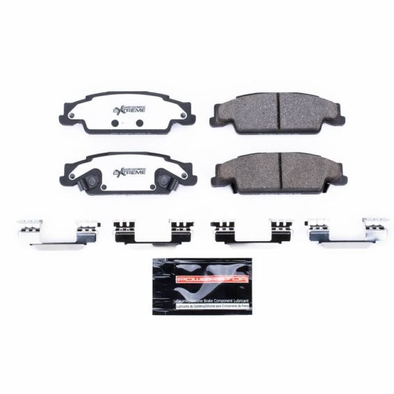 PowerStop — PowerStop - Z26 Performance Carbon-Fiber Ceramic Brake Pads with Hardware Kit