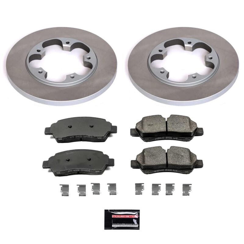 PowerStop — Semi-Coated Rotor and Low-Dust Ceramic Brake Pad Kit