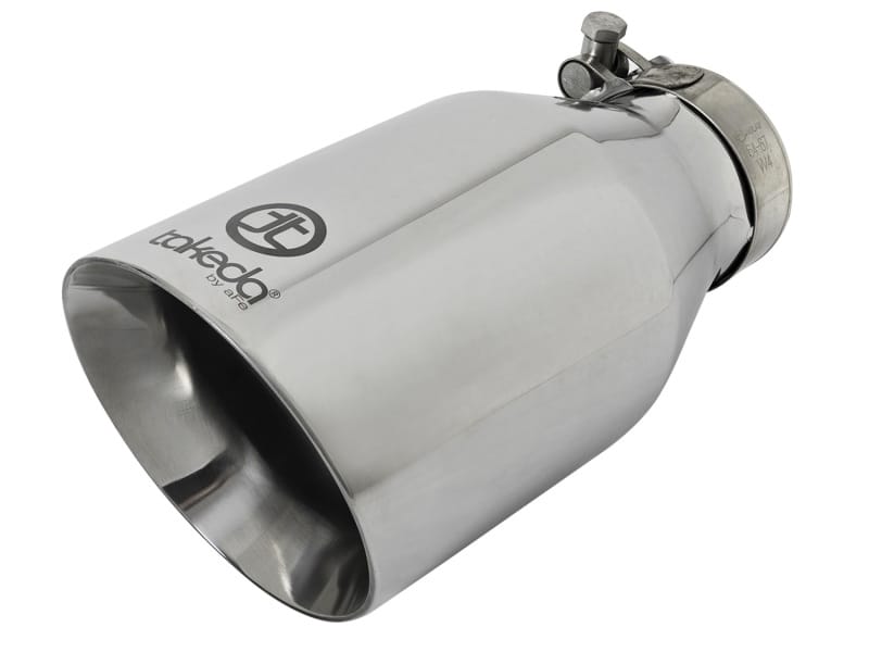 aFe — Takeda 304 Stainless Steel Clamp-on Exhaust Tip Polished