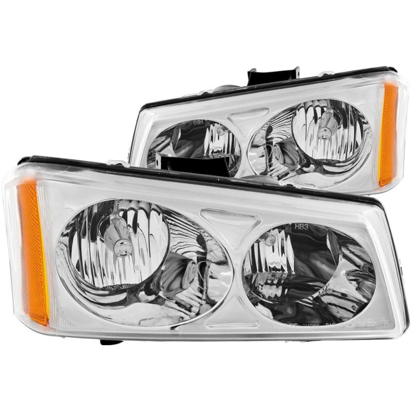ANZO — ANZO 2003-2006 Chevrolet Silverado 1500 Crystal Headlights Chrome
Head Light Set
HdLtSet