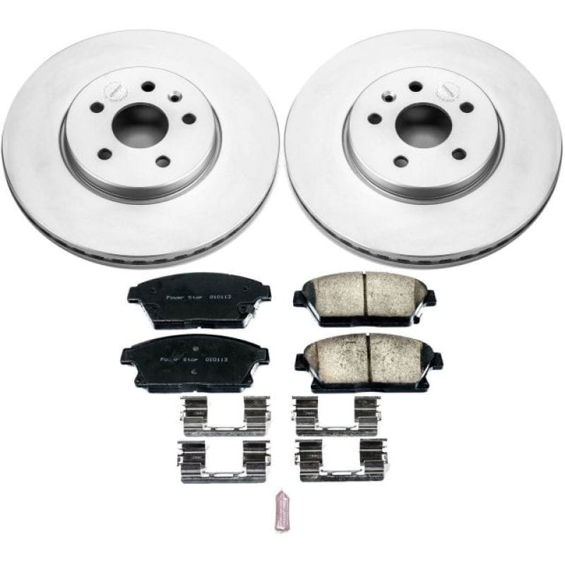 PowerStop — Genuine Geomet Coated Rotor and Low-Dust Ceramic Brake Pad Kit
