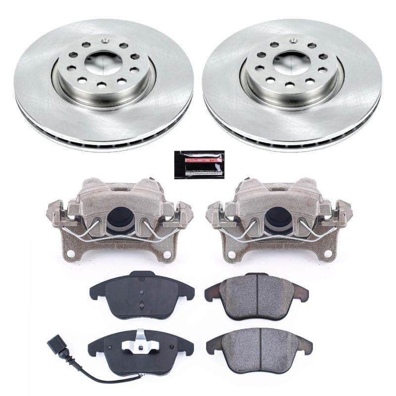 PowerStop — OE Stock Replacement Low-Dust Ceramic Brake Pad, Rotor and Caliper Kit