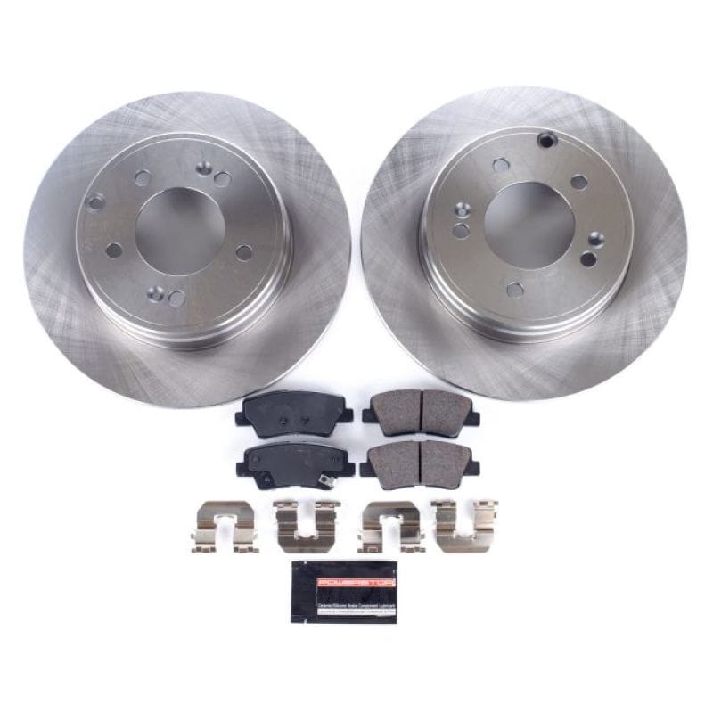 PowerStop — OE Stock Replacement Low-Dust Ceramic Brake Pad and Rotor Kit