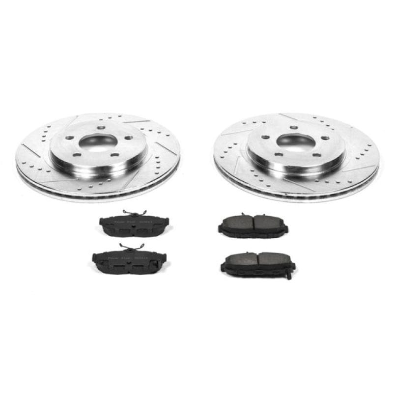PowerStop — Z23 Daily Driver Carbon-Fiber Ceramic Brake Pad and Drilled & Slotted Rotor Kit
