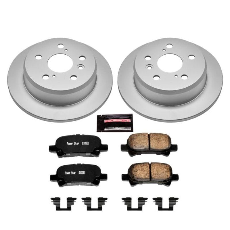 PowerStop — Genuine Geomet Coated Rotor and Low-Dust Ceramic Brake Pad Kit