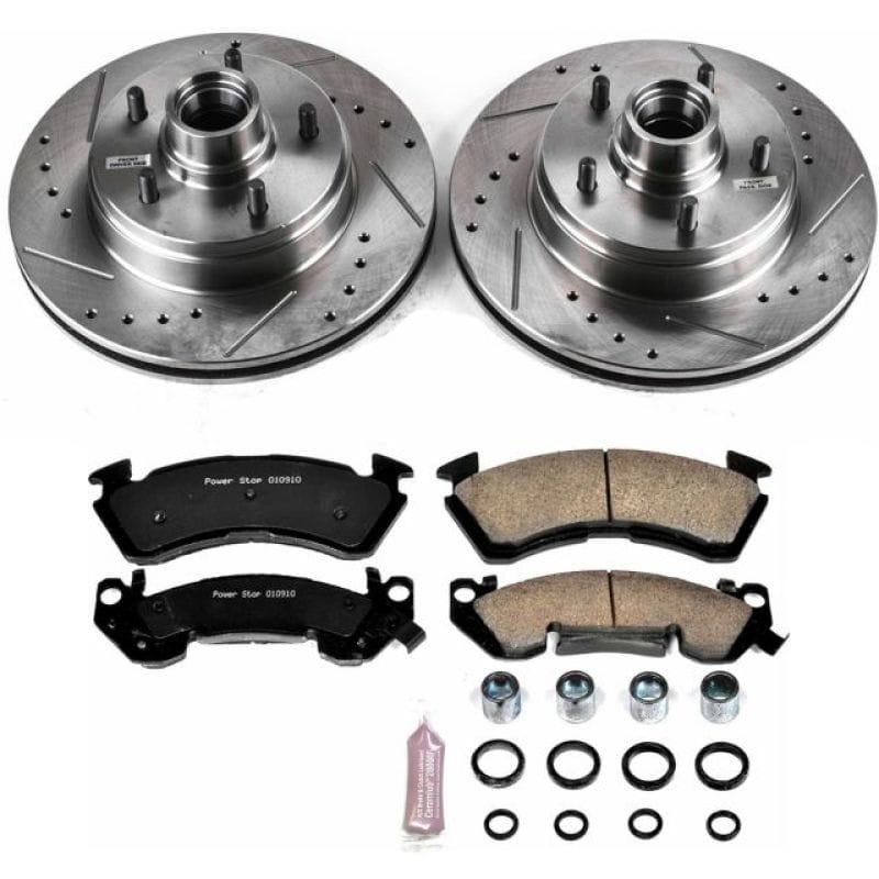 PowerStop — Z23 Daily Driver Carbon-Fiber Ceramic Brake Pad and Drilled & Slotted Rotor Kit