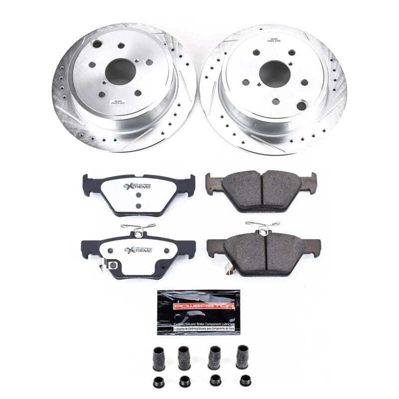 PowerStop — Z26 Street Performance Ceramic Brake Pad and Drilled & Slotted Rotor Kit