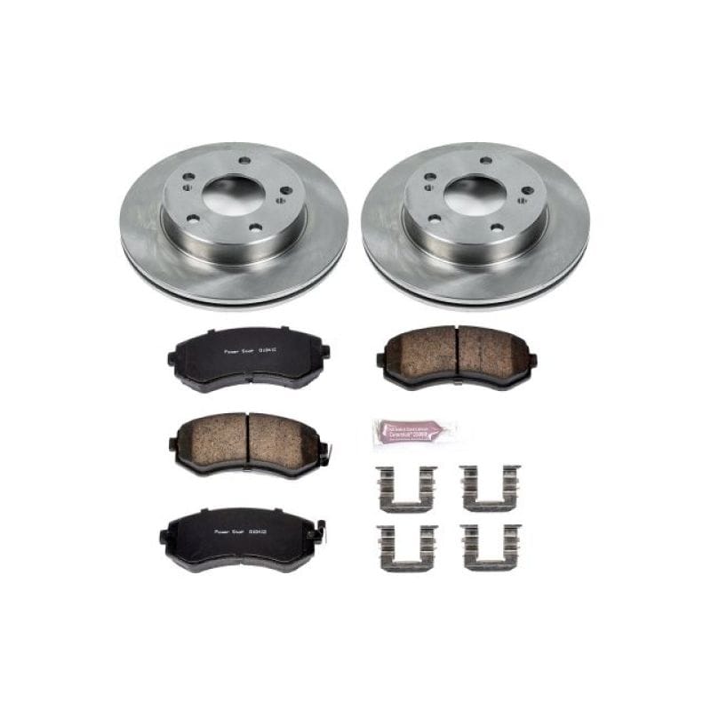 PowerStop — OE Stock Replacement Low-Dust Ceramic Brake Pad and Rotor Kit