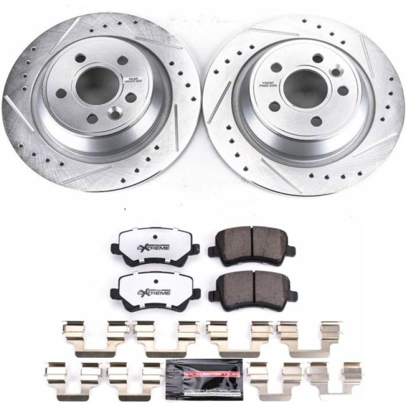 PowerStop — Z36 Truck and SUV Carbon-Fiber Ceramic Brake Pad and Drilled & Slotted Rotor Kit