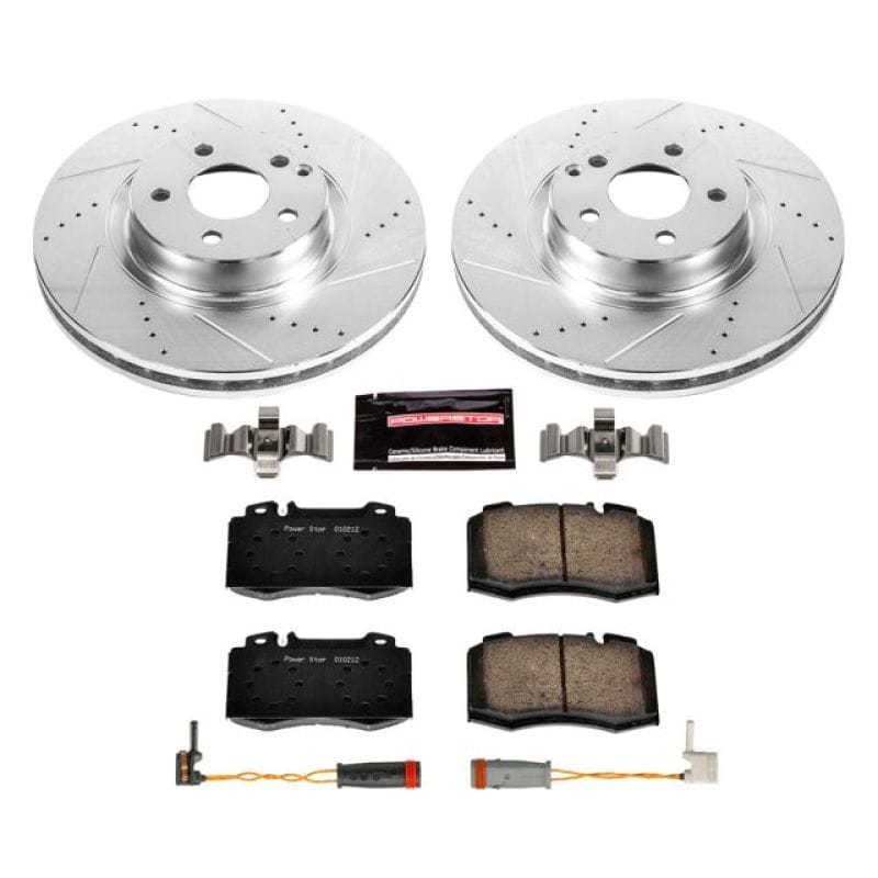 PowerStop — Z23 Daily Driver Carbon-Fiber Ceramic Brake Pad and Drilled & Slotted Rotor Kit