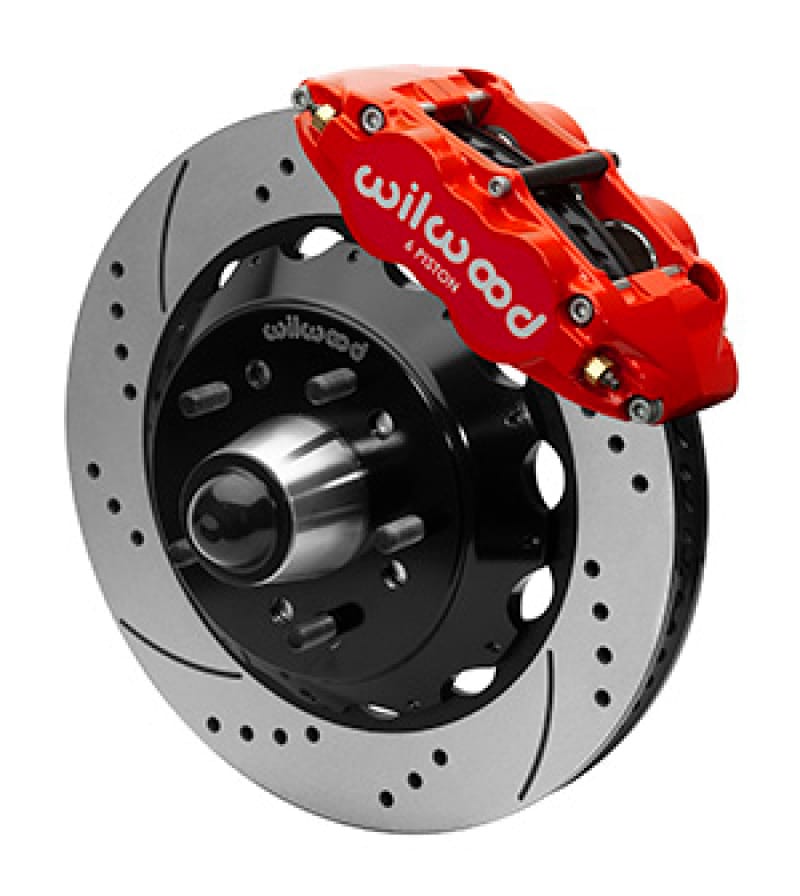 Wilwood — KIT,FRONT,FNSL6R,WWE 88-98 C1500 IRON PRO SPINDLE,14.00,5 LUG,W/ABS,SRP,RED