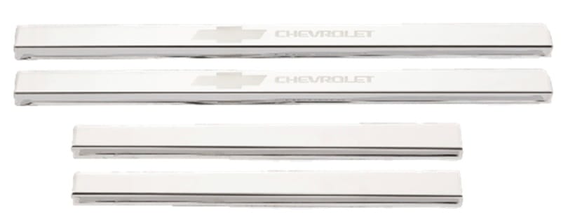 Putco — Putco 2019+ Chevrolet Silverado LD- Crew Cab (4pc) w/ Bow Tie Etching SS Door Sills
DoorSillProtSet