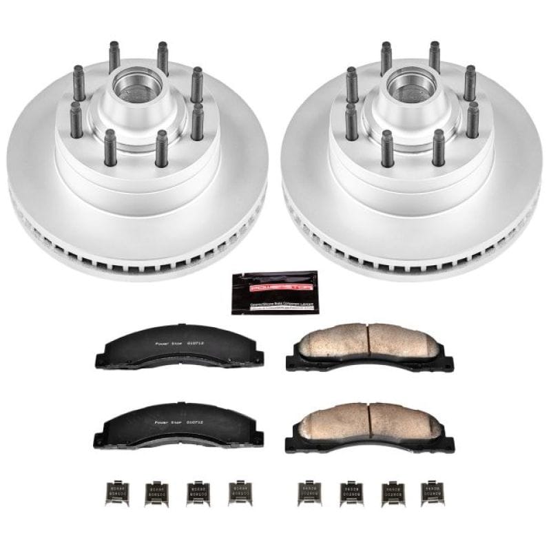 PowerStop — Genuine Geomet Coated Rotor and Low-Dust Ceramic Brake Pad Kit
