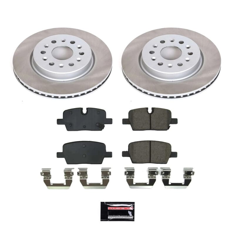 PowerStop — Semi-Coated Rotor and Low-Dust Ceramic Brake Pad Kit