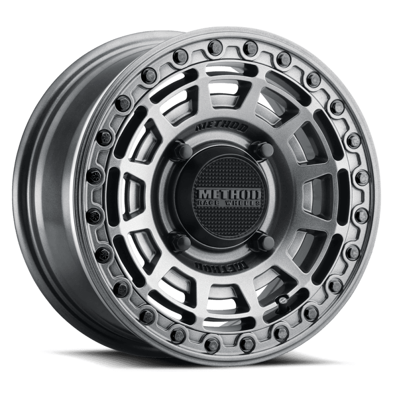 Method Wheels — Method MR415 Beadlock 15x10 / 6+4/25mm Offset / 5x4.5 / 76 CB Graphite Wheel - Gloss Graphite Ring