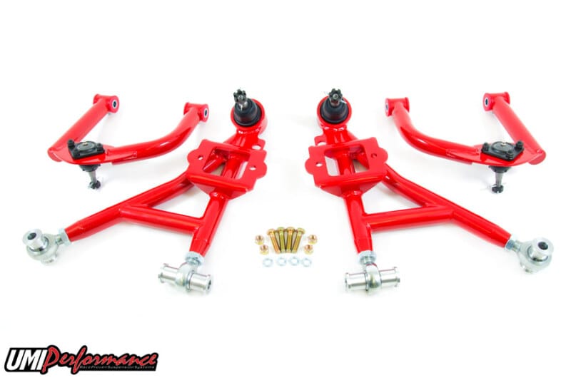 UMI Performance — 230011 - 1993-2002 GM F-Body Front A-Arm Kit, Adjustable Lower, Budget Drag