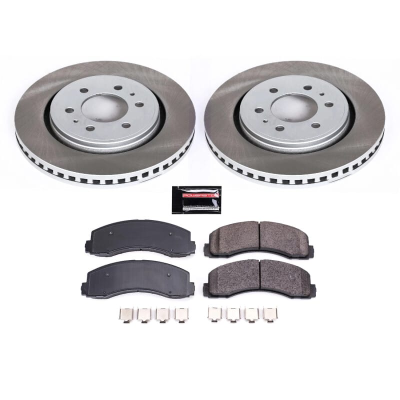 PowerStop — Semi-Coated Rotor and Low-Dust Ceramic Brake Pad Kit