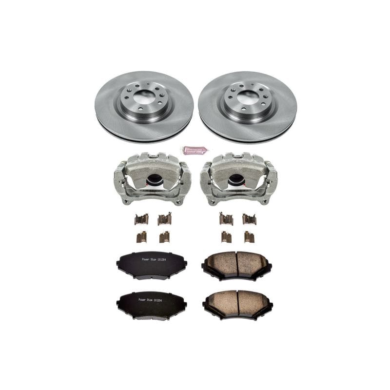 PowerStop — OE Stock Replacement Low-Dust Ceramic Brake Pad, Rotor and Caliper Kit