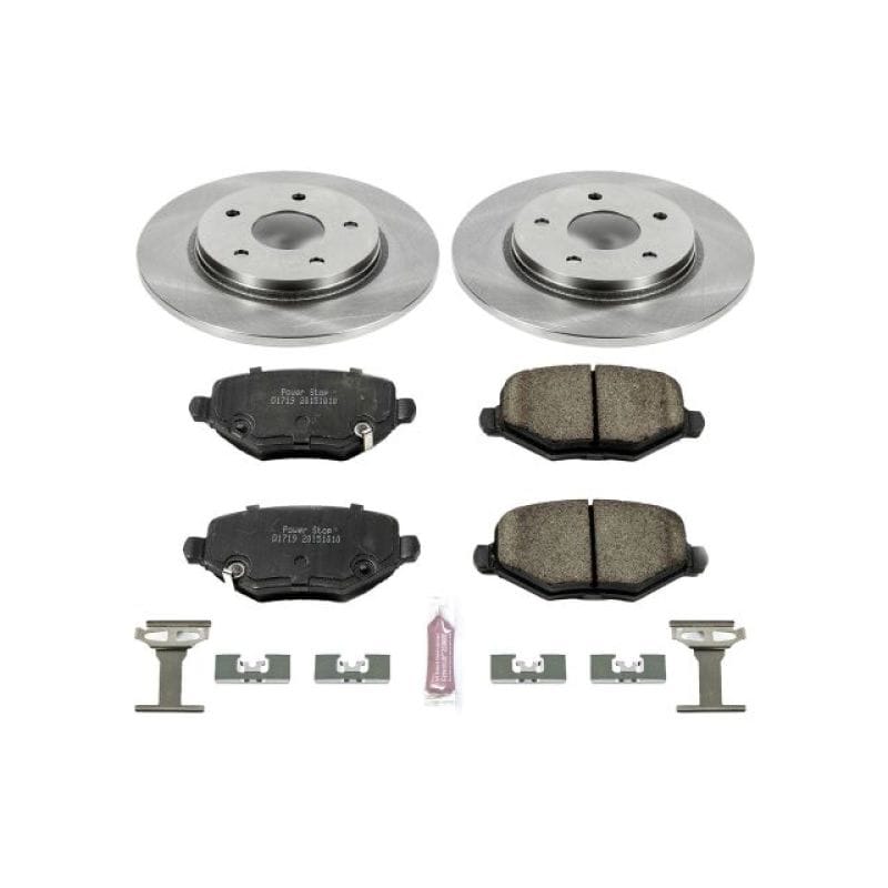 PowerStop — OE Stock Replacement Low-Dust Ceramic Brake Pad and Rotor Kit