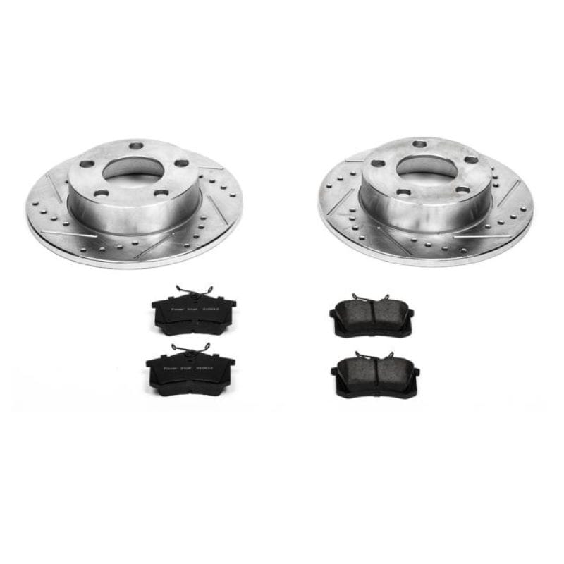 PowerStop — Z23 Daily Driver Carbon-Fiber Ceramic Brake Pad and Drilled & Slotted Rotor Kit