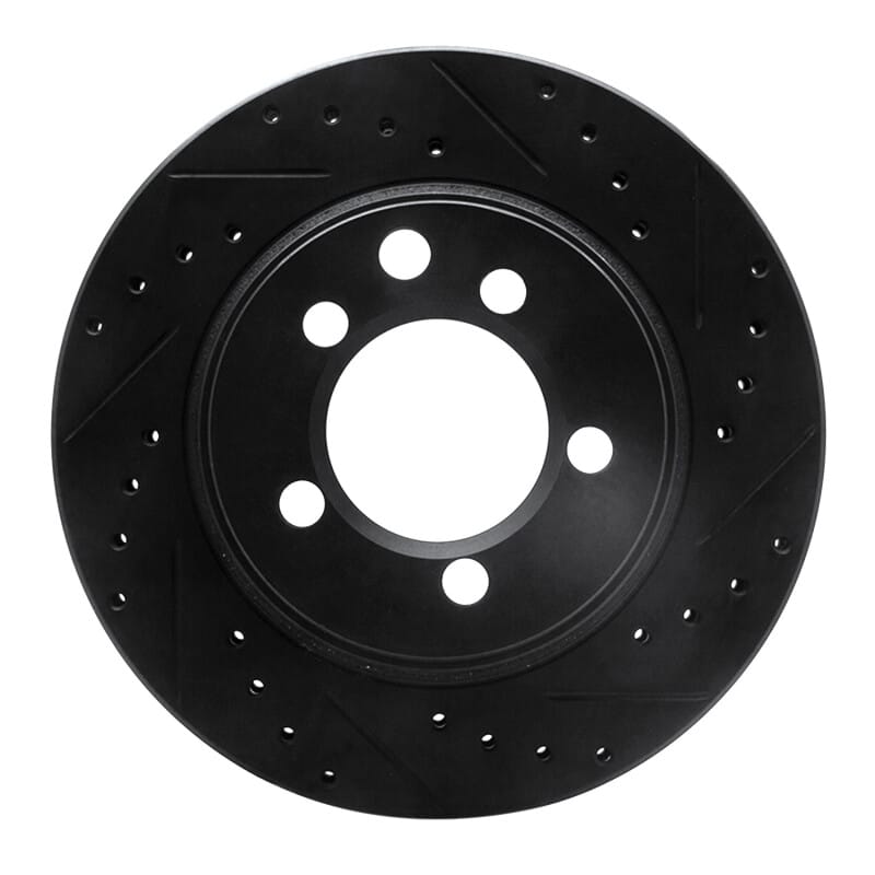 R1 Concepts — R1 Concepts Brake Rotor Drilled and Slotted Black