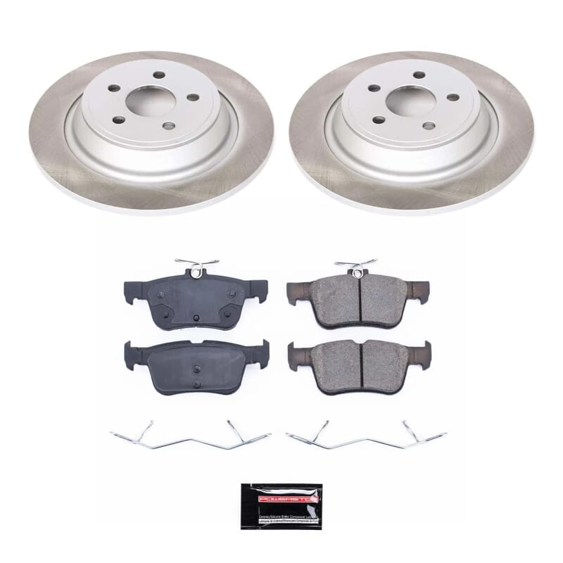 PowerStop — Semi-Coated Rotor and Low-Dust Ceramic Brake Pad Kit