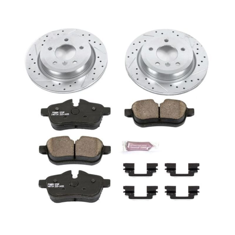 PowerStop — Z23 Daily Driver Carbon-Fiber Ceramic Brake Pad and Drilled & Slotted Rotor Kit