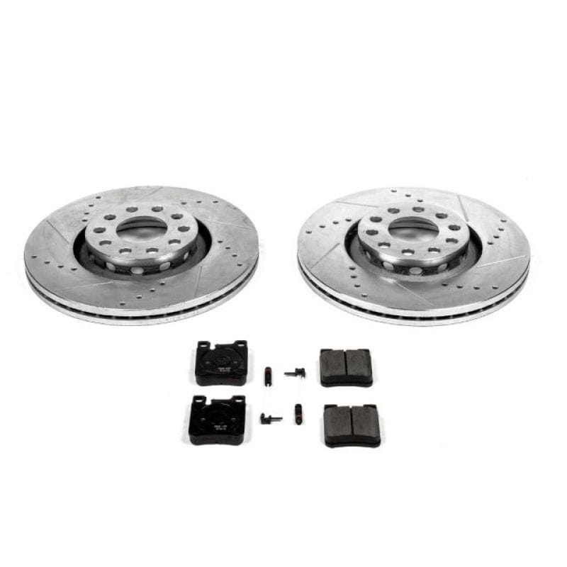 PowerStop — Z23 Daily Driver Carbon-Fiber Ceramic Brake Pad and Drilled & Slotted Rotor Kit